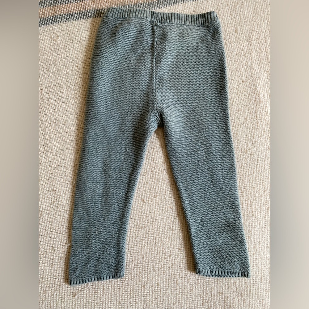 Carter's Little Planet Organic cotton knit leggings color sage - Picture 4 of 6